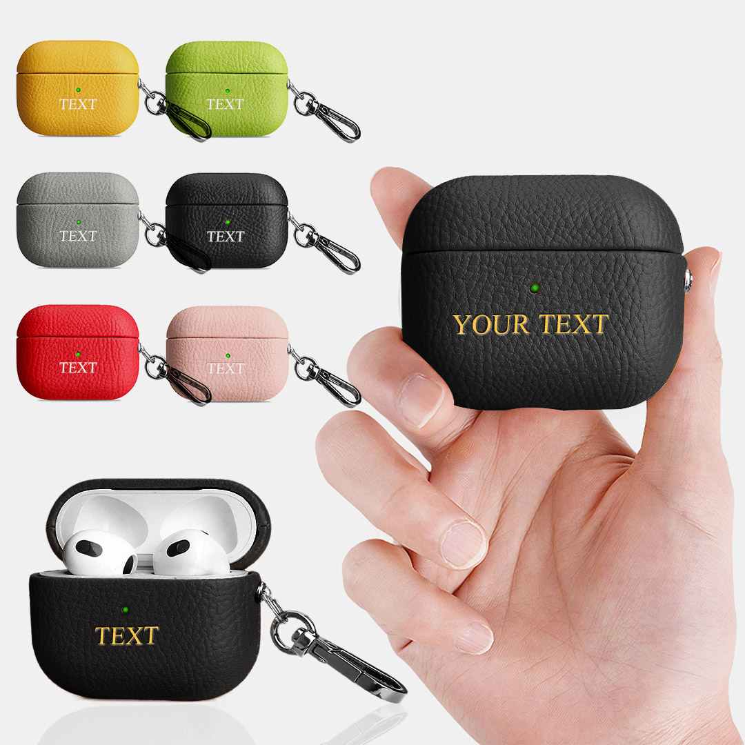 Custom for AirPods Pro 2nd Generation Case Leather Cover