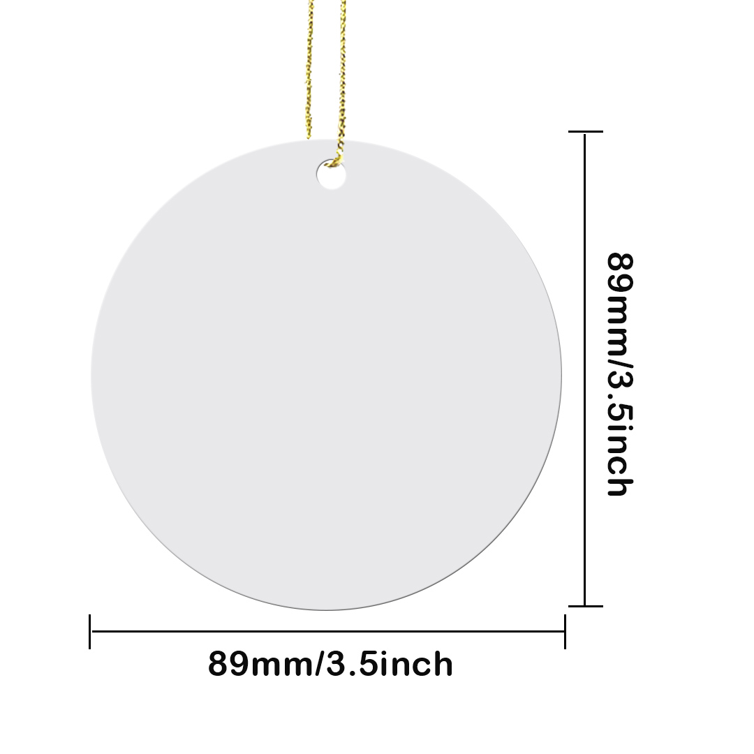 Custom Aluminum Round Photo Christmas Ornament Custom Gifts Create