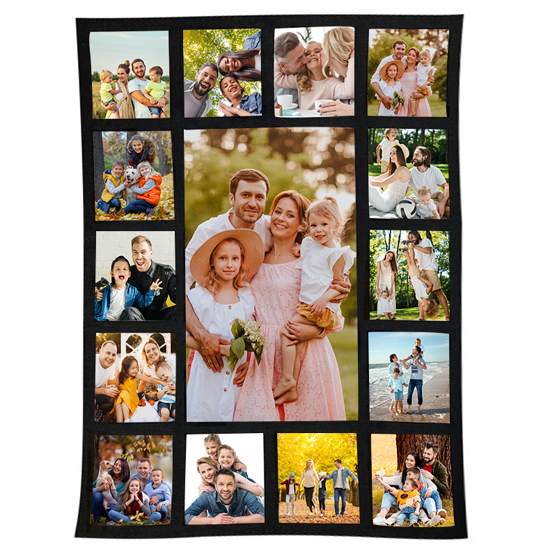 Custom Photo Collage Blanket