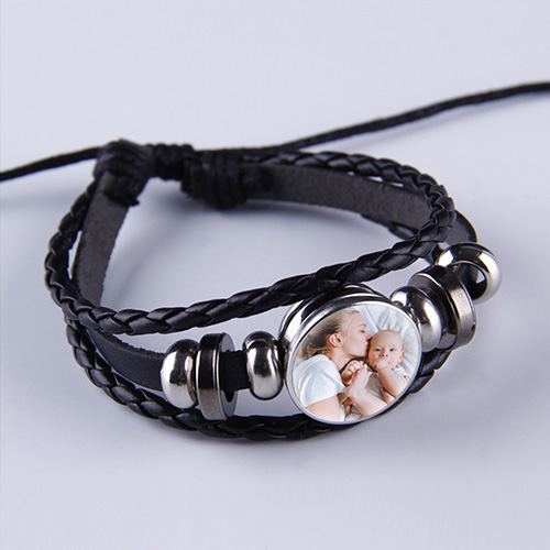 Custom Photo Leather Bracelet