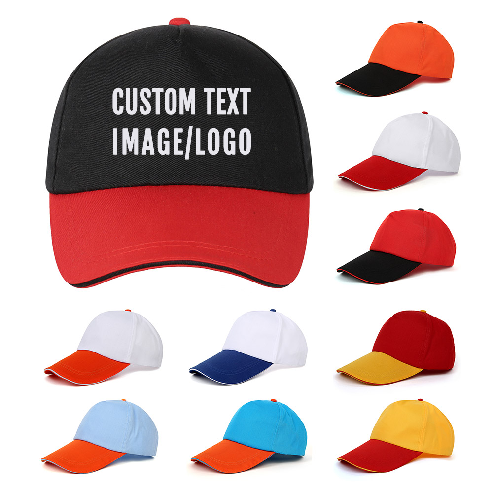 Custom Two Tone Baseball Hats for Men,Women,Personalized Adjustable Trucker Caps with Text/Image/Logo