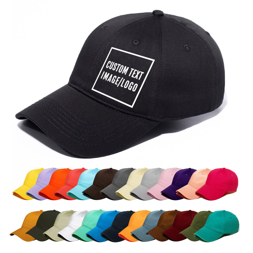 Custom Baseball Cap 100% Cotton,Personalized Baseball Caps with Text/Image/Logo