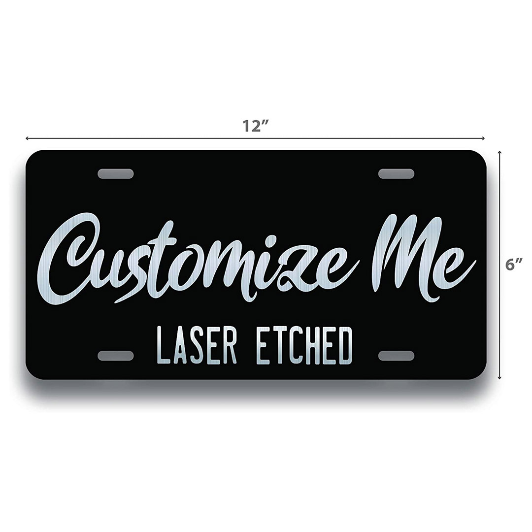 Personalized Front License Plates Laser Engraved Custom License