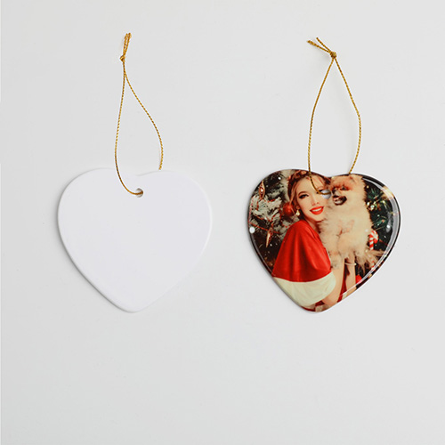 Custom Heart Ceramic Ornaments