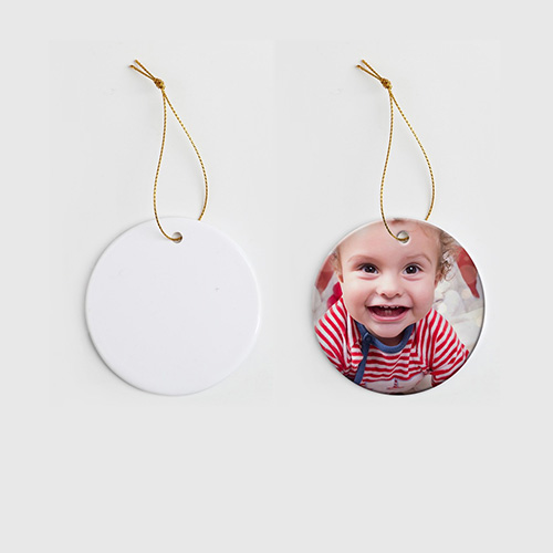 Custom Round Ceramic Ornaments