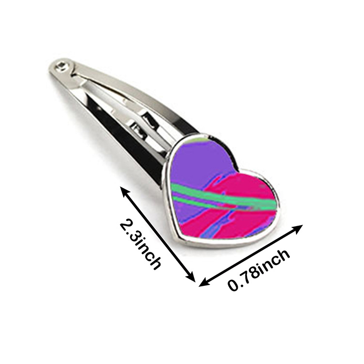 Custom Heart Style Photo Hair Clips