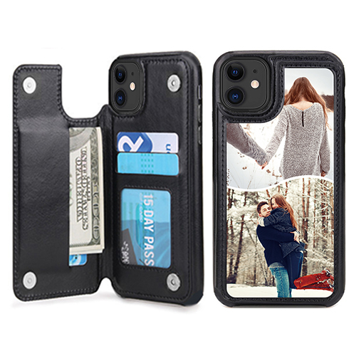 Custom for iPhone 11 Card Holder Wallet Case