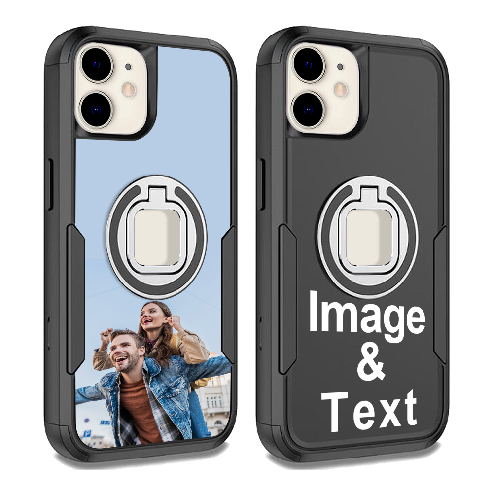 Custom for iPhone 12 Ring Holder Shockproof Case