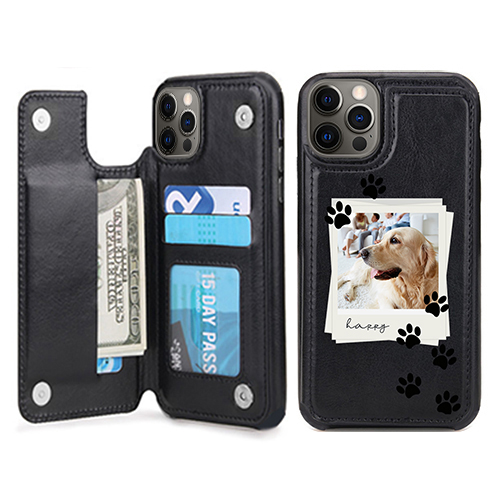 Custom for iPhone 12 Pro Card Holder Wallet Case