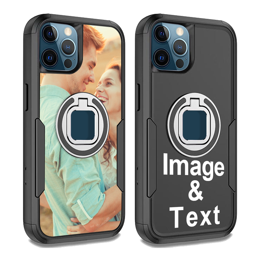 Custom for iPhone 12 Pro Ring Holder Shockproof Case