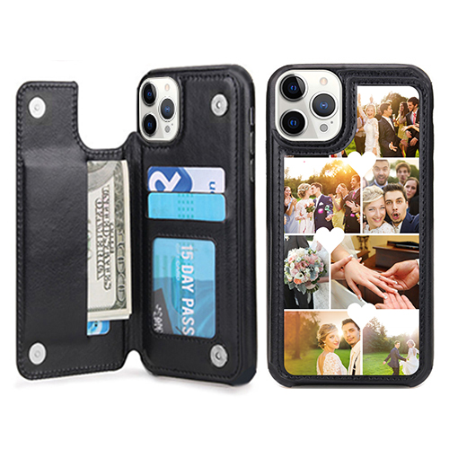Custom for iPhone 12 Pro Max Card Holder Wallet Case