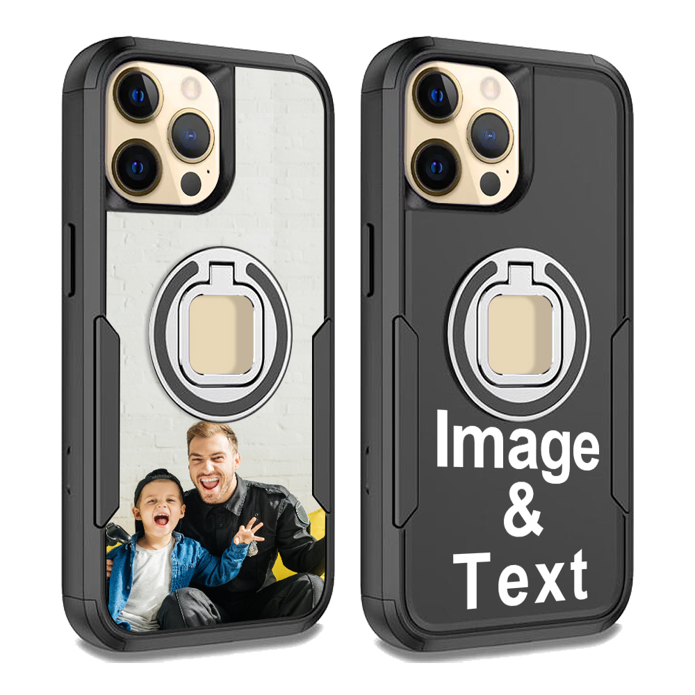 Custom for iPhone 12 Pro Max Ring Holder Shockproof Case