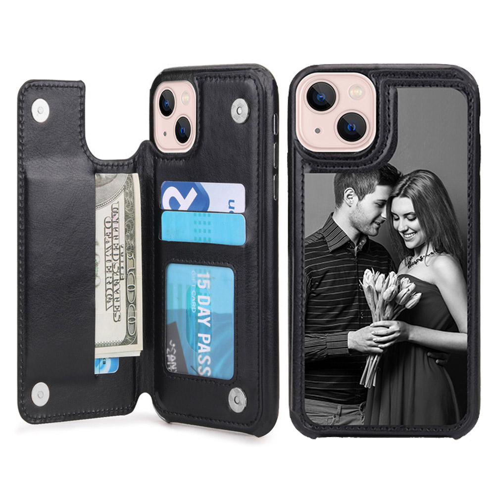 Custom for iPhone 13 Card Holder Wallet Case