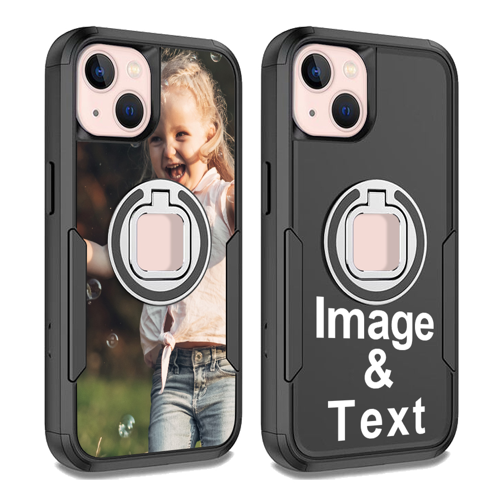 Custom for iPhone 13 Ring Holder Shockproof Case