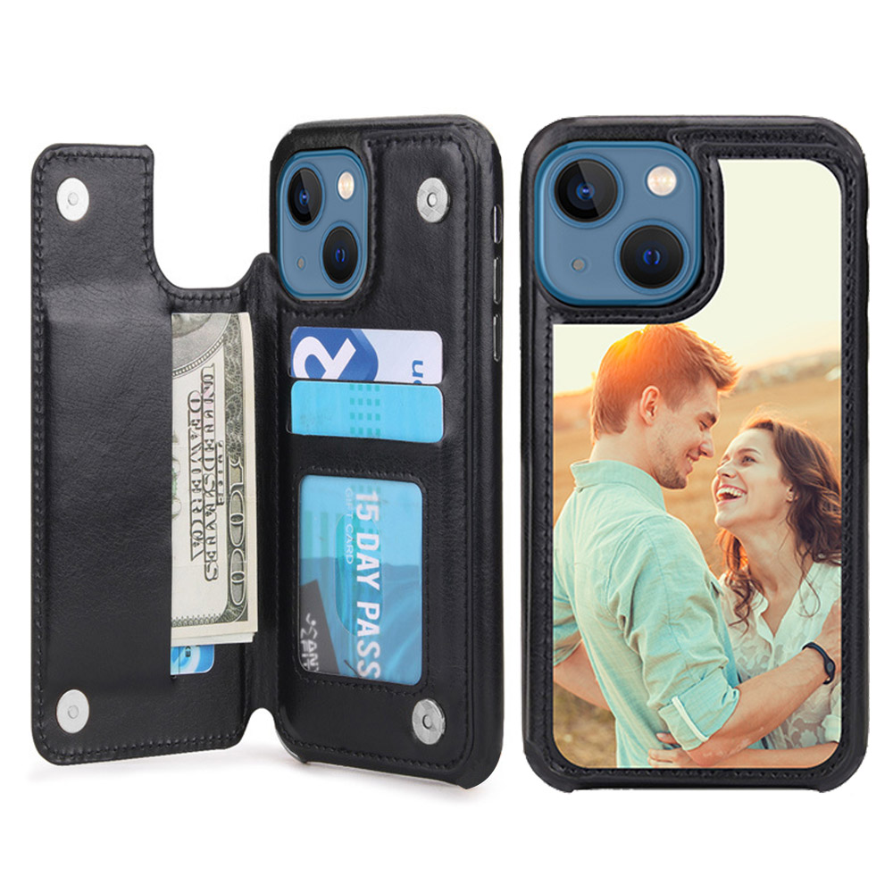 Custom for iPhone 13 Mini Card Holder Wallet Case