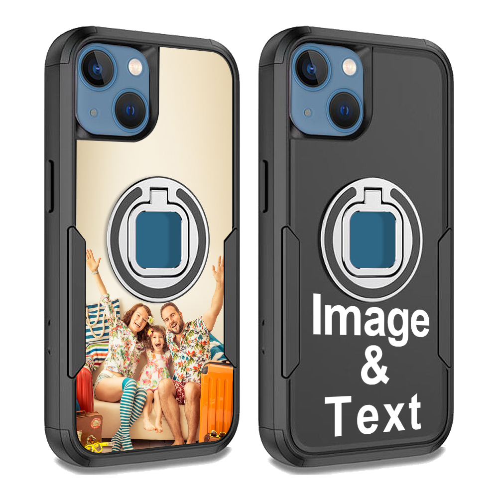 Custom for iPhone 13 Mini Ring Holder Shockproof Case