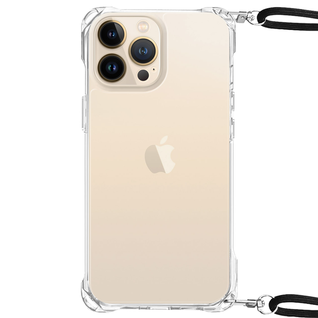 Custom for iPhone 13 Pro Max Clear Slim Lanyard Case