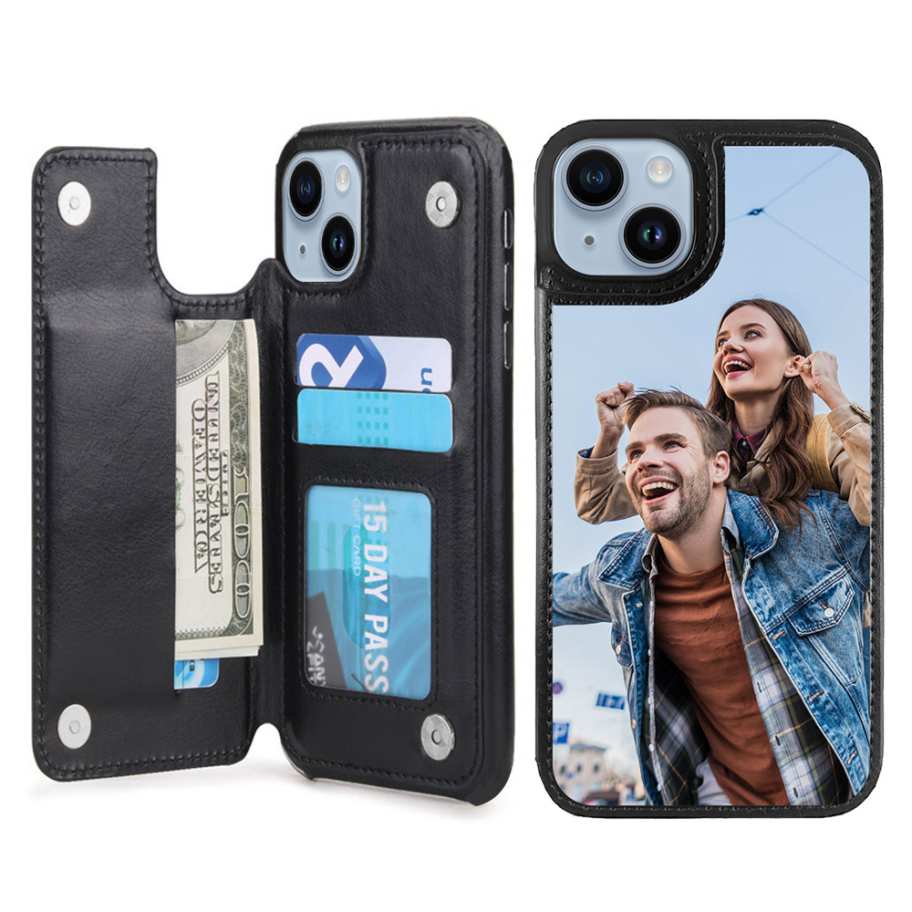 Custom for iPhone 14 Plus Card Holder Wallet Case