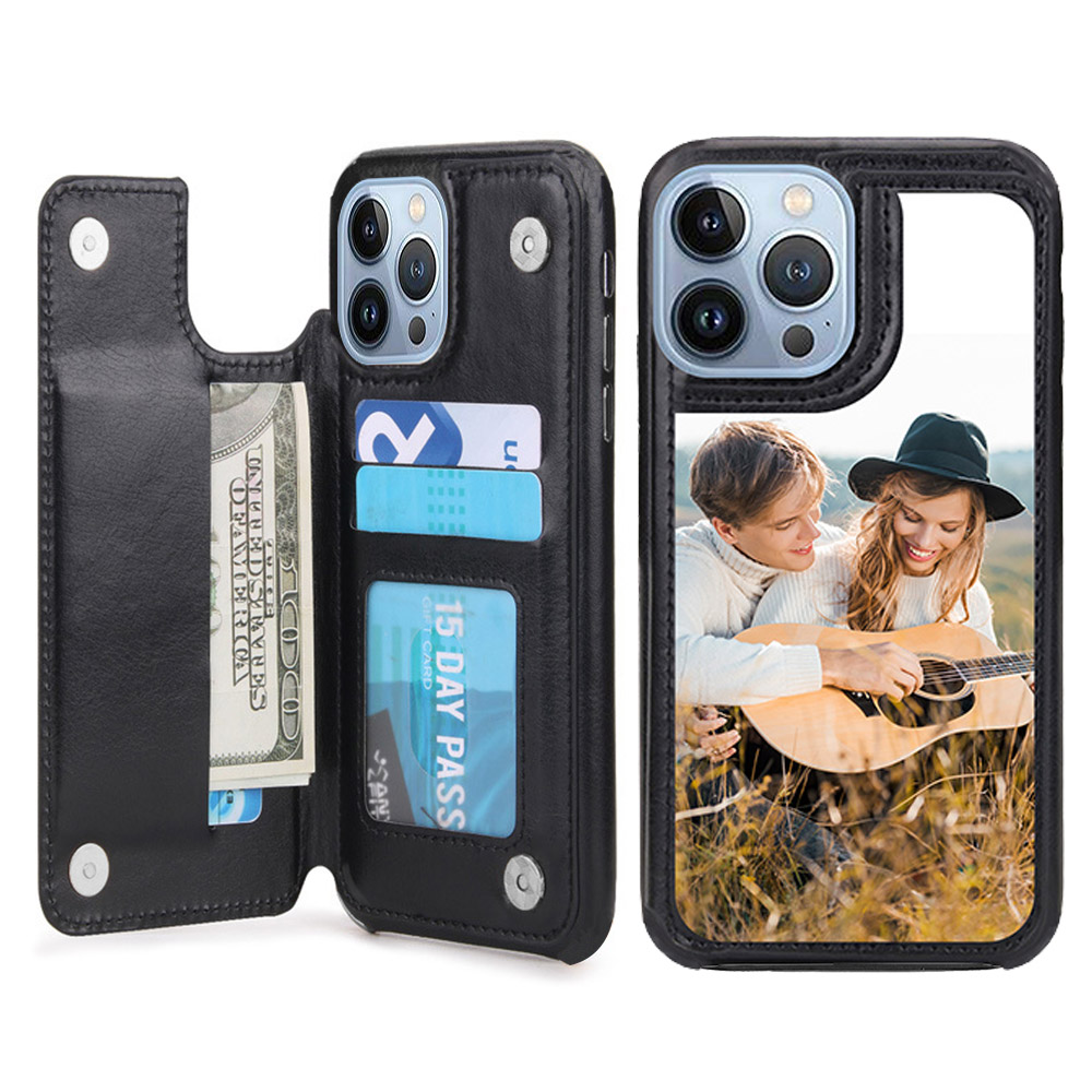 Custom for iPhone 14 Pro Max Card Holder Wallet Case