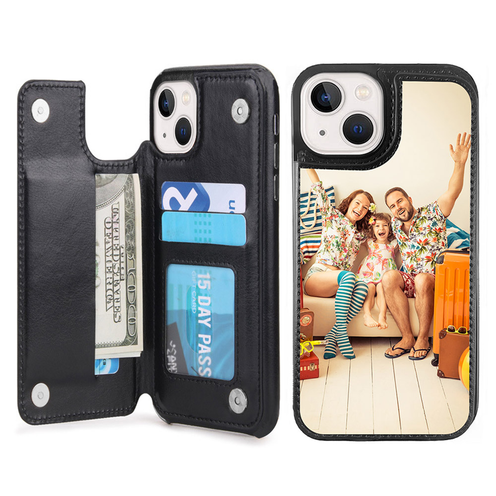 Custom for iPhone 15 Card Holder Wallet Case