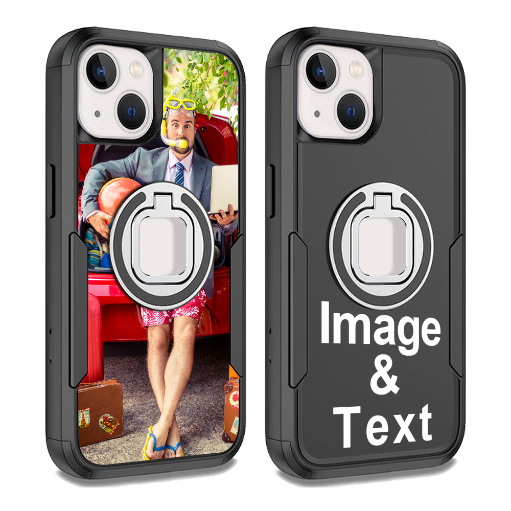 Custom for iPhone 15 Ring Holder Shockproof Case