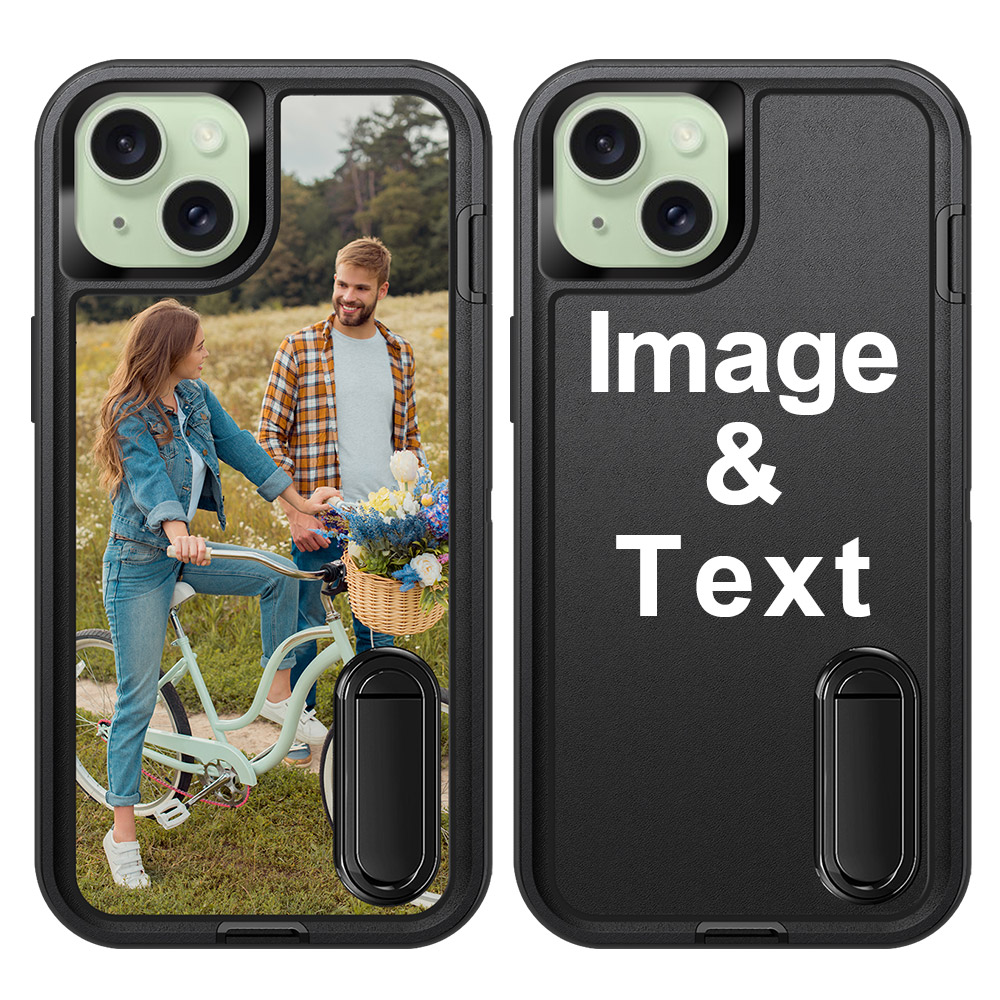 Custom for iPhone 15 Plus Bracket Shockproof Case