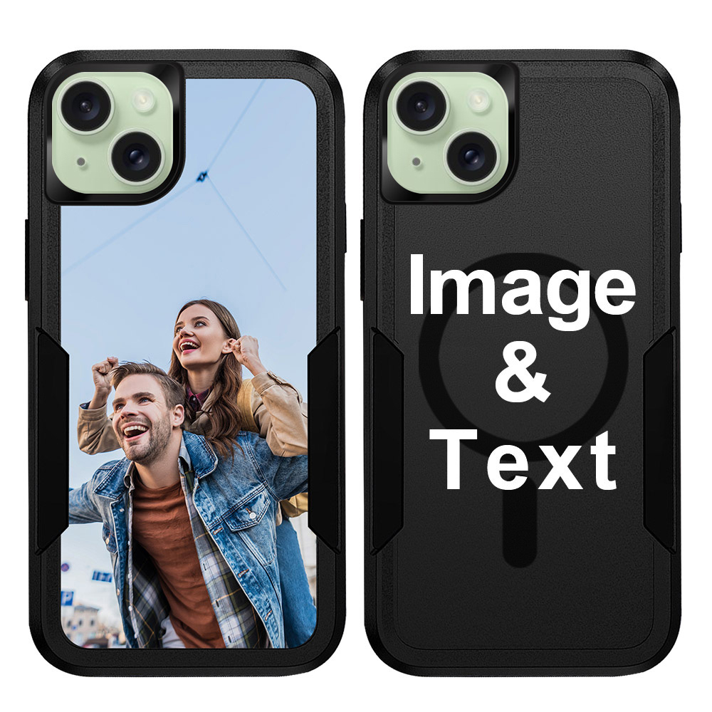 Custom for iPhone 15 Plus Dual Shock MagSafe Case