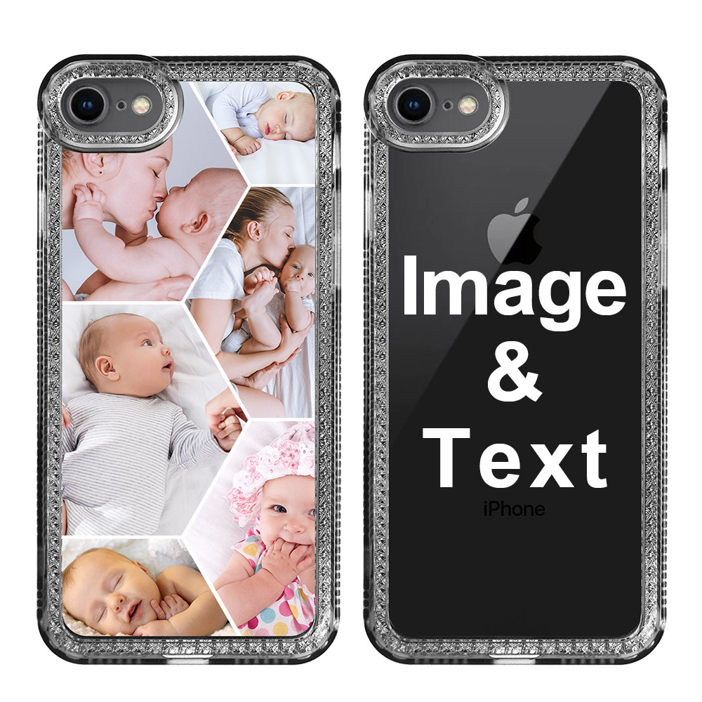 Custom for iPhone 6s Clear Rhinestone Case