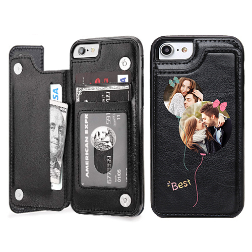 Custom for iPhone 7 Card Holder Wallet Case