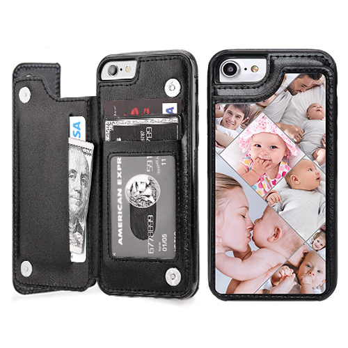 Custom for iPhone 8 Card Holder Wallet Case