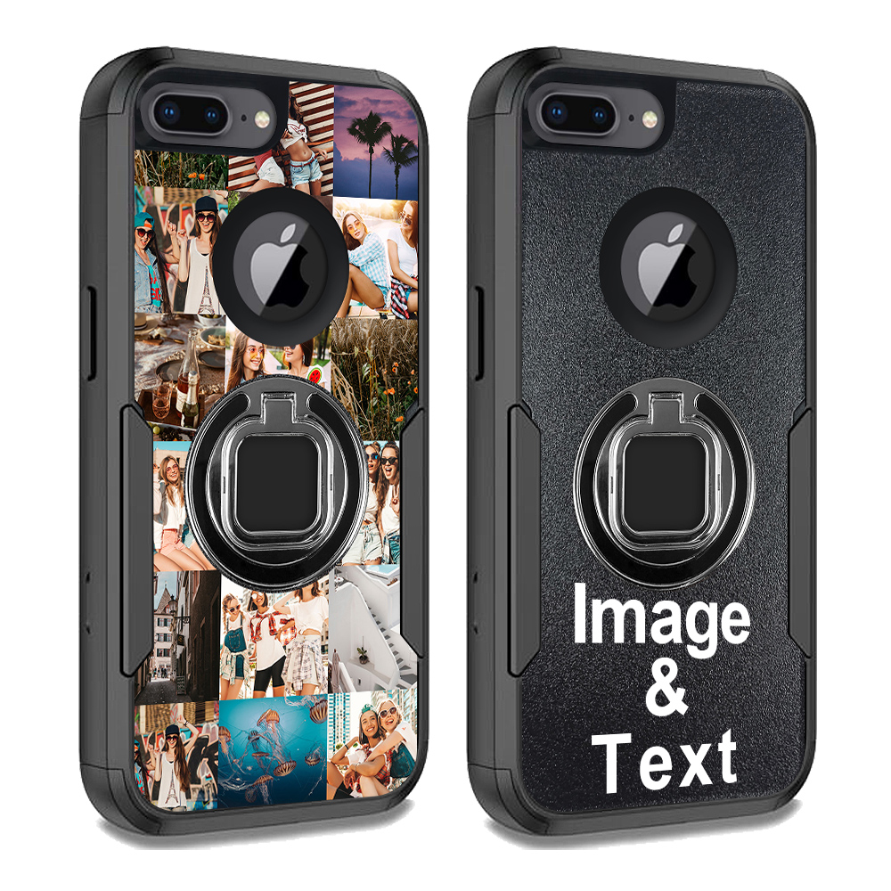 Custom for iPhone 8 Plus Ring Holder Shockproof Case