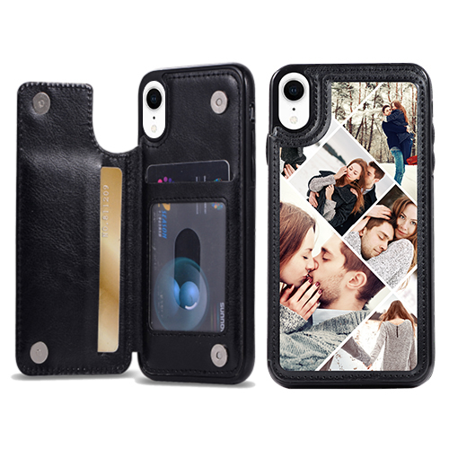 Custom for iPhone XR Card Holder Wallet Case