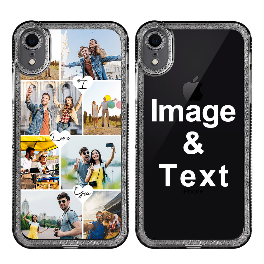 Custom for iPhone XR Clear Rhinestone Case