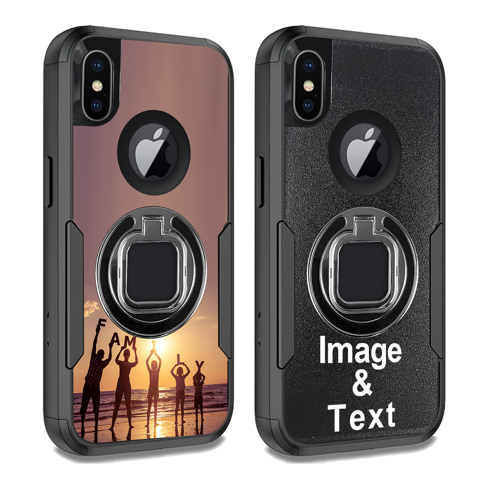 Custom for iPhone XS Ring Holder Shockproof Case