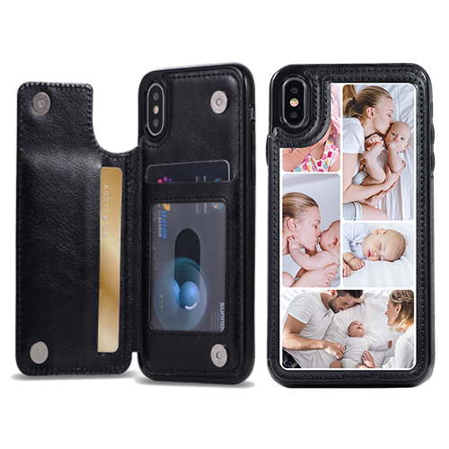 Custom for iPhone XS Max Card Holder Wallet Case