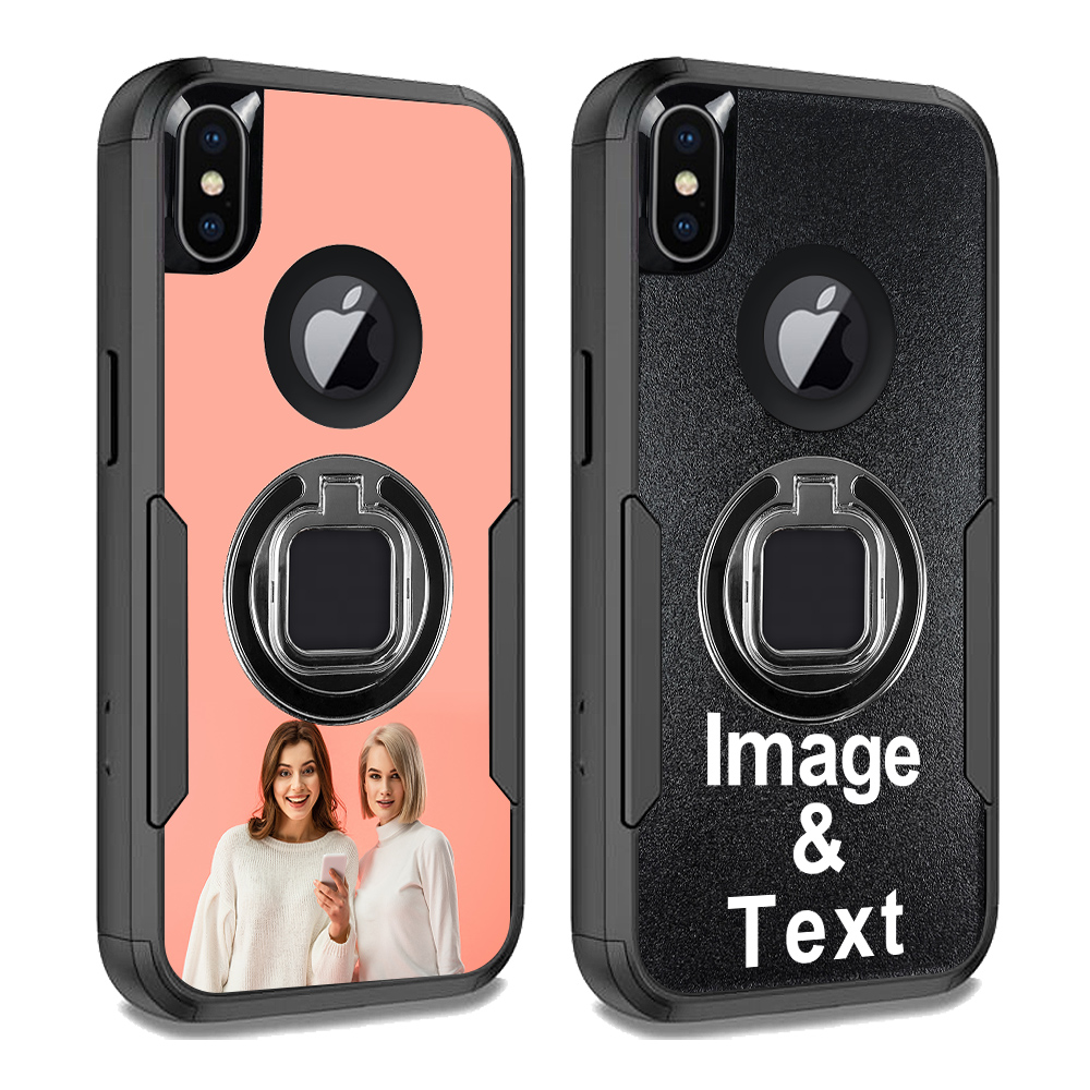 Custom for iPhone XS Max Ring Holder Shockproof Case