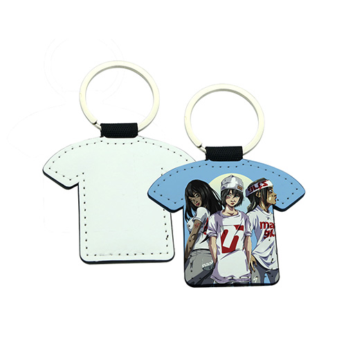 Custom T Leather Keychain