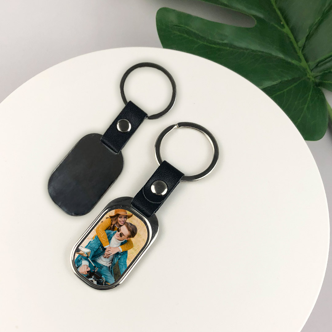 Custom Keychain With Picture Alloy Color Printing Personalized Photo Keychain