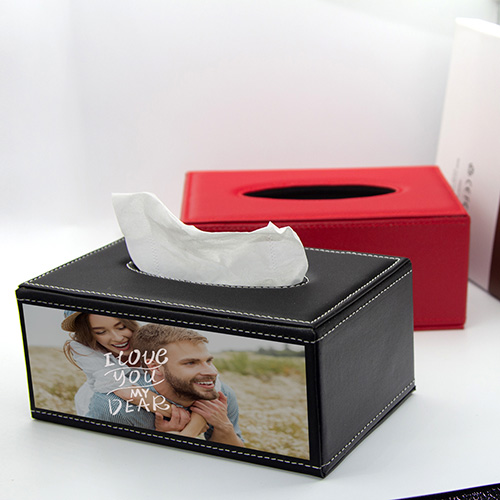 Custom Leather Tissue Box Cover