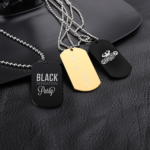Personalised Stainless Steel Military Spec Dog Tags
