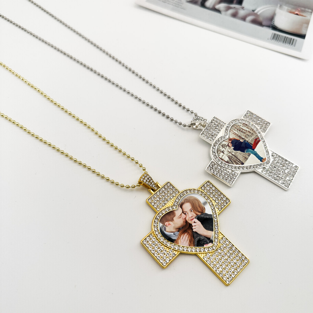 Custom Photo Necklace Personalized Picture Necklace Pendant for Women Love Memory Pendant Necklace Hip Hop Jewelry for Men