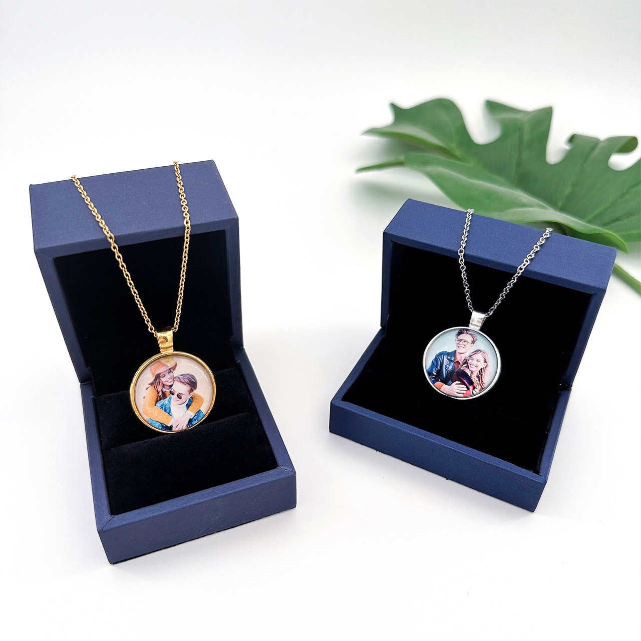 Picture Necklace Personalized Photo for Women Men,Custom Crystal  Photo Pendant with Picture Inside