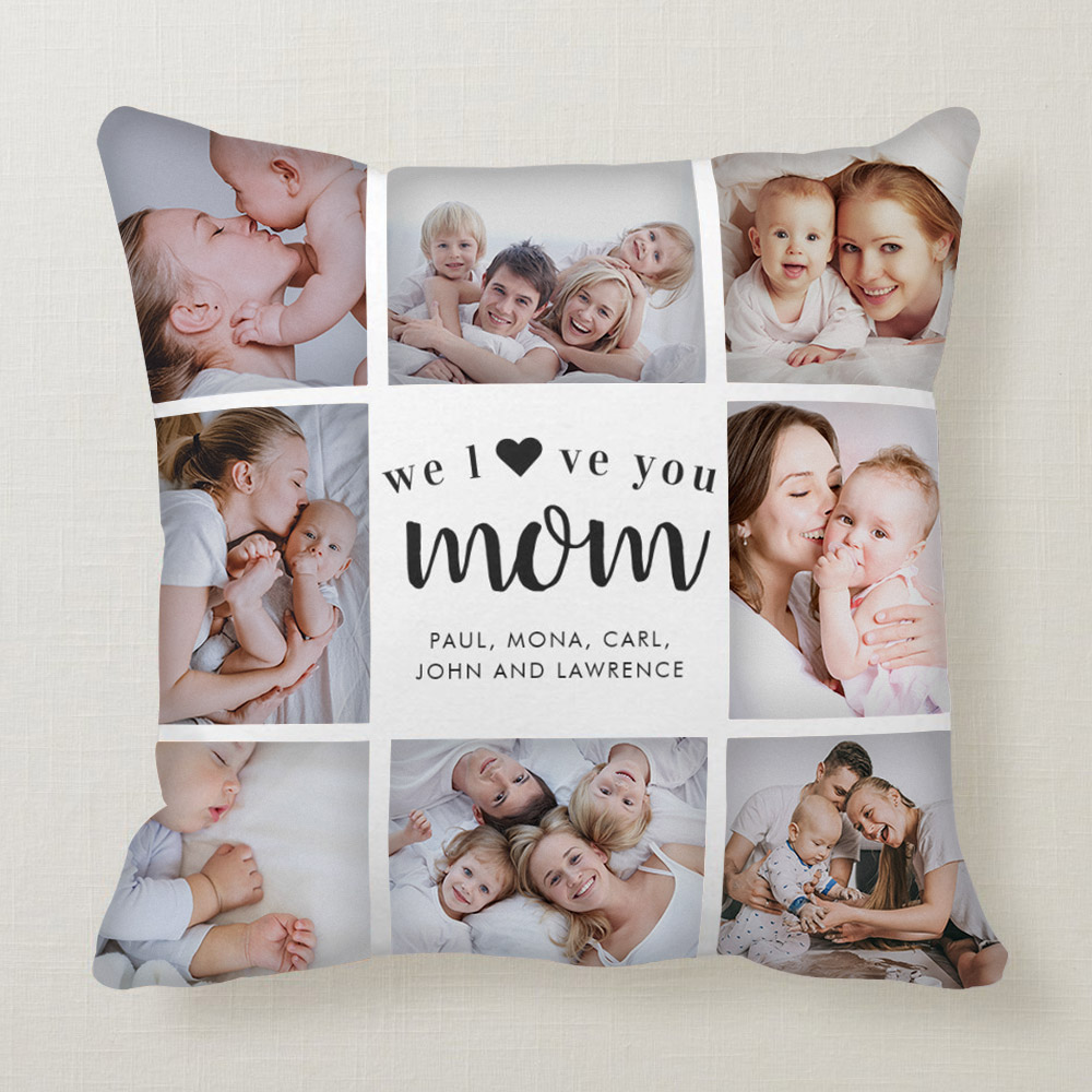 Custom Pillow,Photo Pillowcase - Optional Pillow Insert, Design Throw Pillow with Photo Text, Custom Pet Pillow