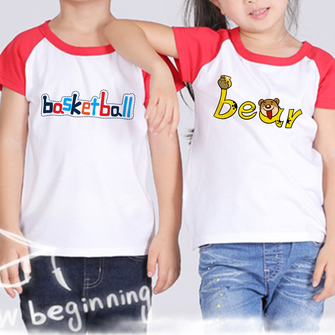 Custom Kid's Raglan Short Sleeve T-Shirt