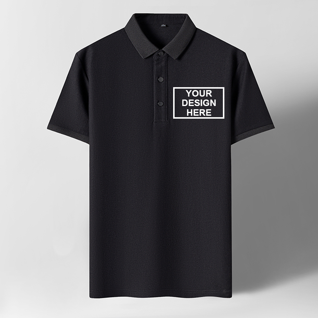 Custom Digitally Printed Adult Polo Shirt Personalized Cotton Short Sleeves Golf Tees