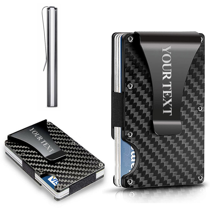 Minimalist Wallet for Men, Metal Money Clip Wallet, RFID Blocking Aluminum Slim Cash Credit Card Holder