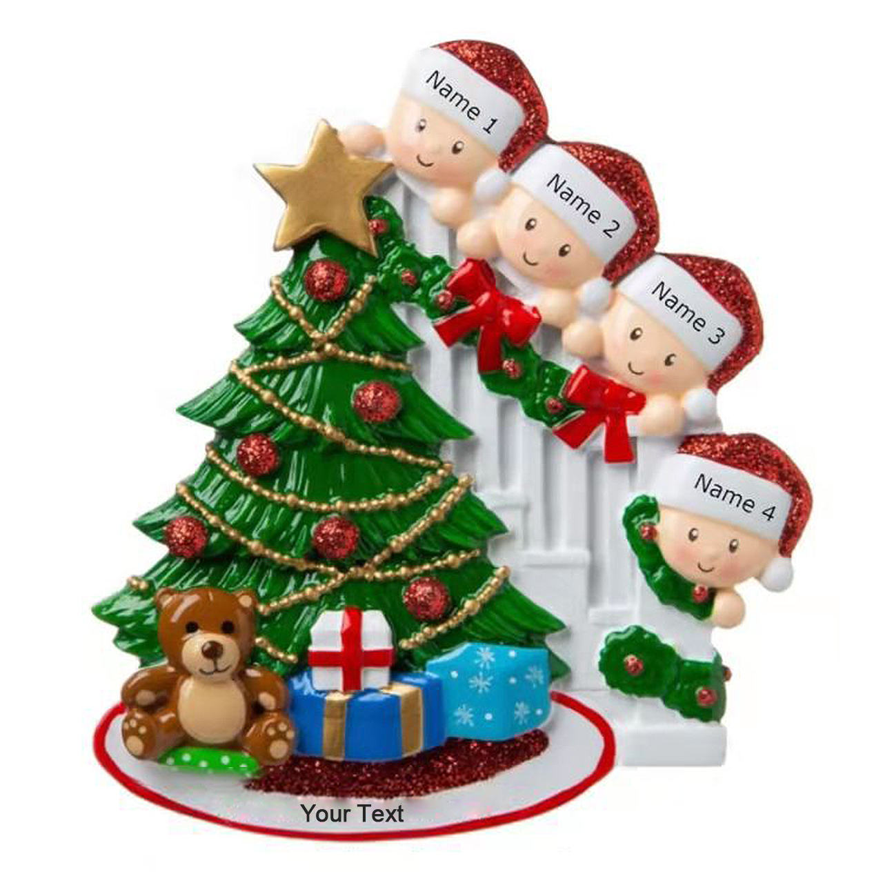 Personalized Happy Family Christmas Tree Ornament Gift | Custom Gifts ...
